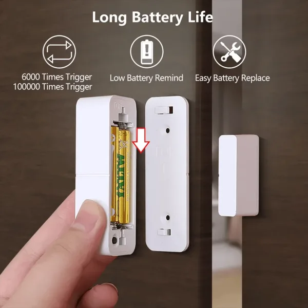 TUYA WiFi Smart Door or Window Alarm Sensor 1 Pack, 2.4GHz