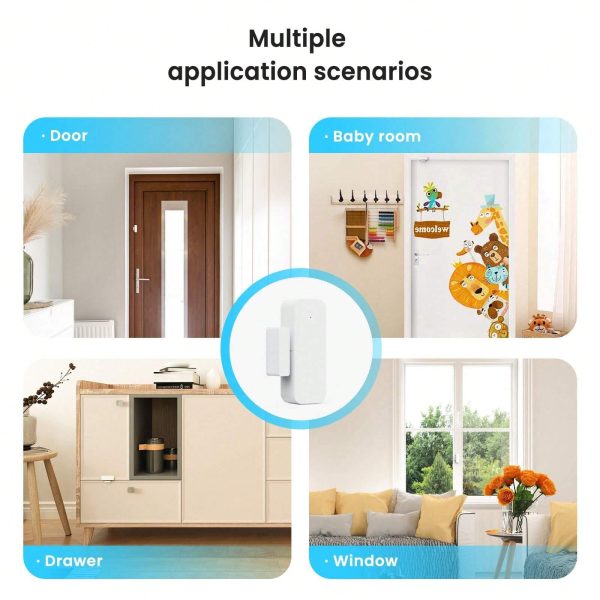 TUYA WiFi Smart Door or Window Alarm Sensor 1 Pack, 2.4GHz