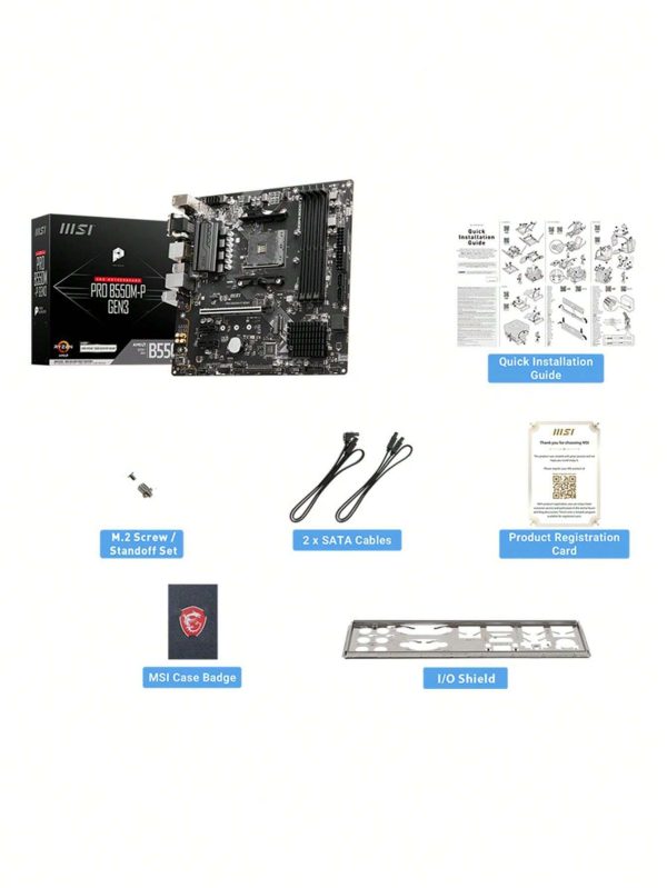MSI PRO B550M-P GEN3 AMD AM4 Gaming Motherboard