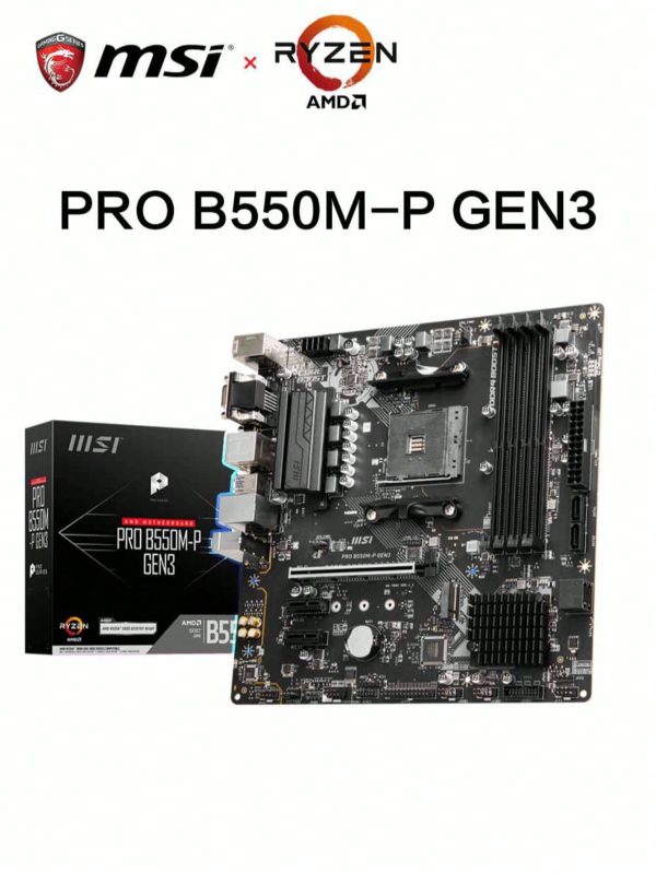 MSI PRO B550M-P GEN3 AMD AM4 Gaming Motherboard